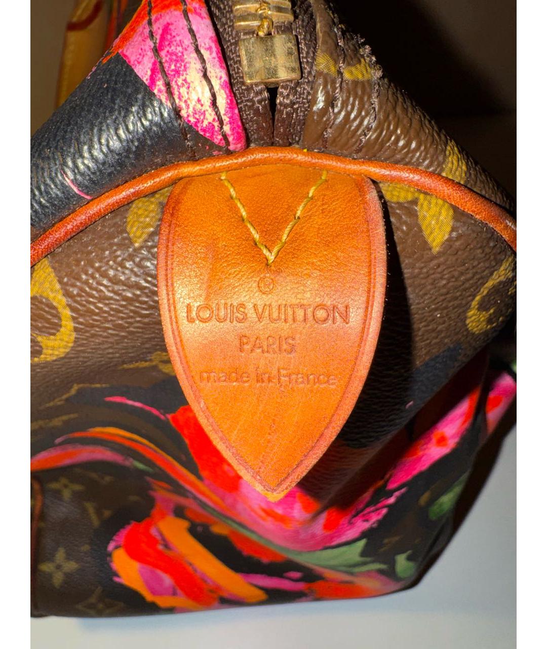 LOUIS VUITTON Коричневая кожаная дорожная/спортивная сумка, фото 8