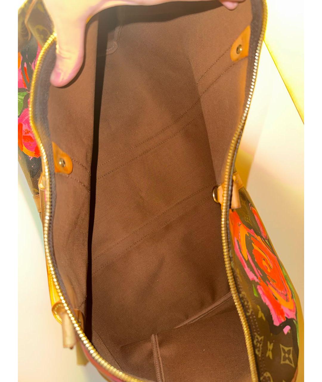 LOUIS VUITTON Коричневая кожаная дорожная/спортивная сумка, фото 4