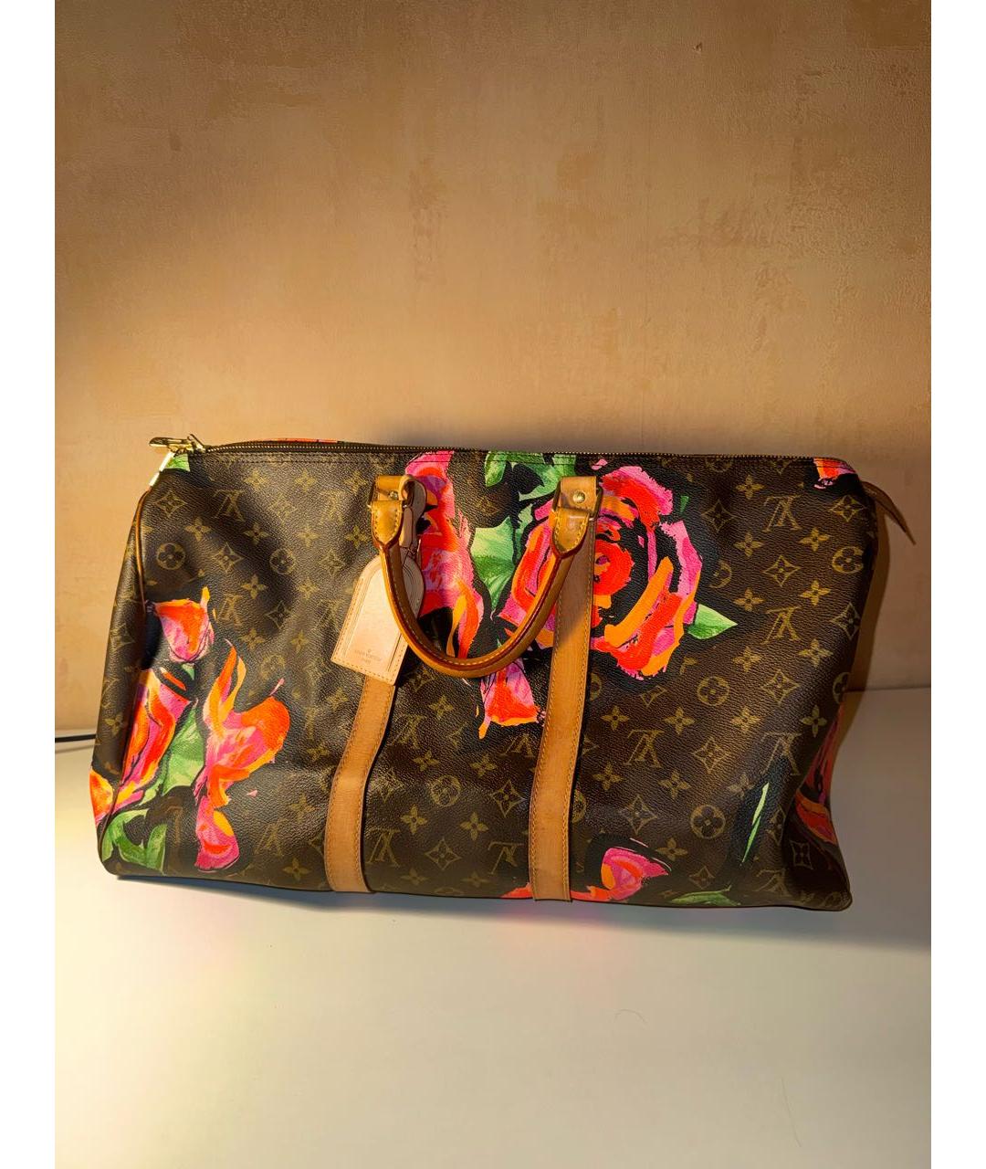 LOUIS VUITTON Коричневая кожаная дорожная/спортивная сумка, фото 9