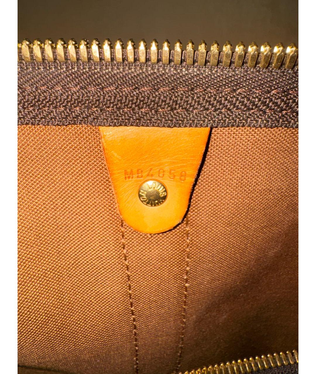 LOUIS VUITTON Коричневая кожаная дорожная/спортивная сумка, фото 5