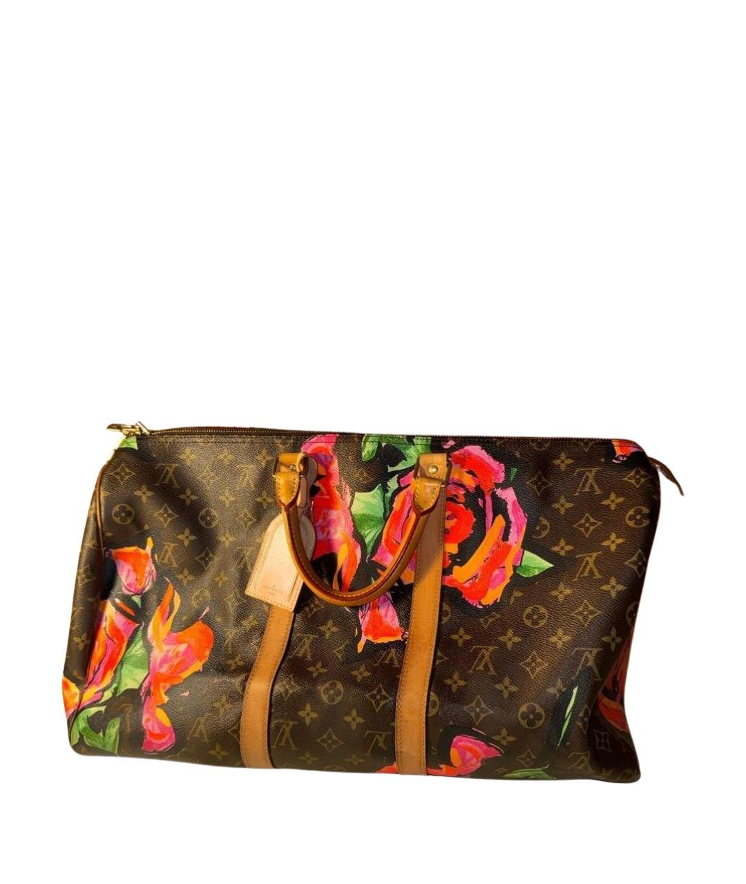 LOUIS VUITTON Коричневая кожаная дорожная/спортивная сумка, фото 10