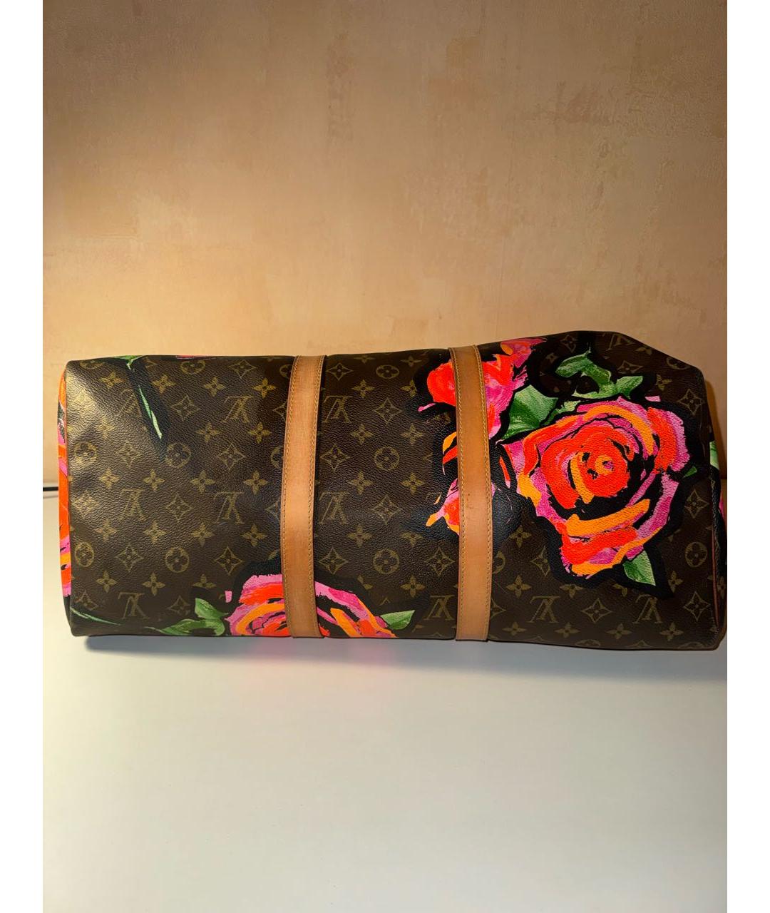 LOUIS VUITTON Коричневая кожаная дорожная/спортивная сумка, фото 3