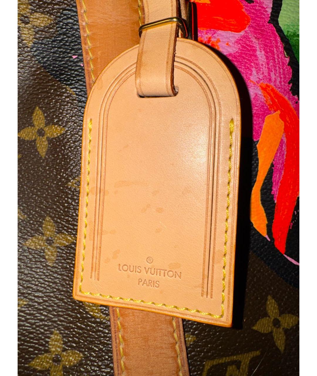 LOUIS VUITTON Коричневая кожаная дорожная/спортивная сумка, фото 7