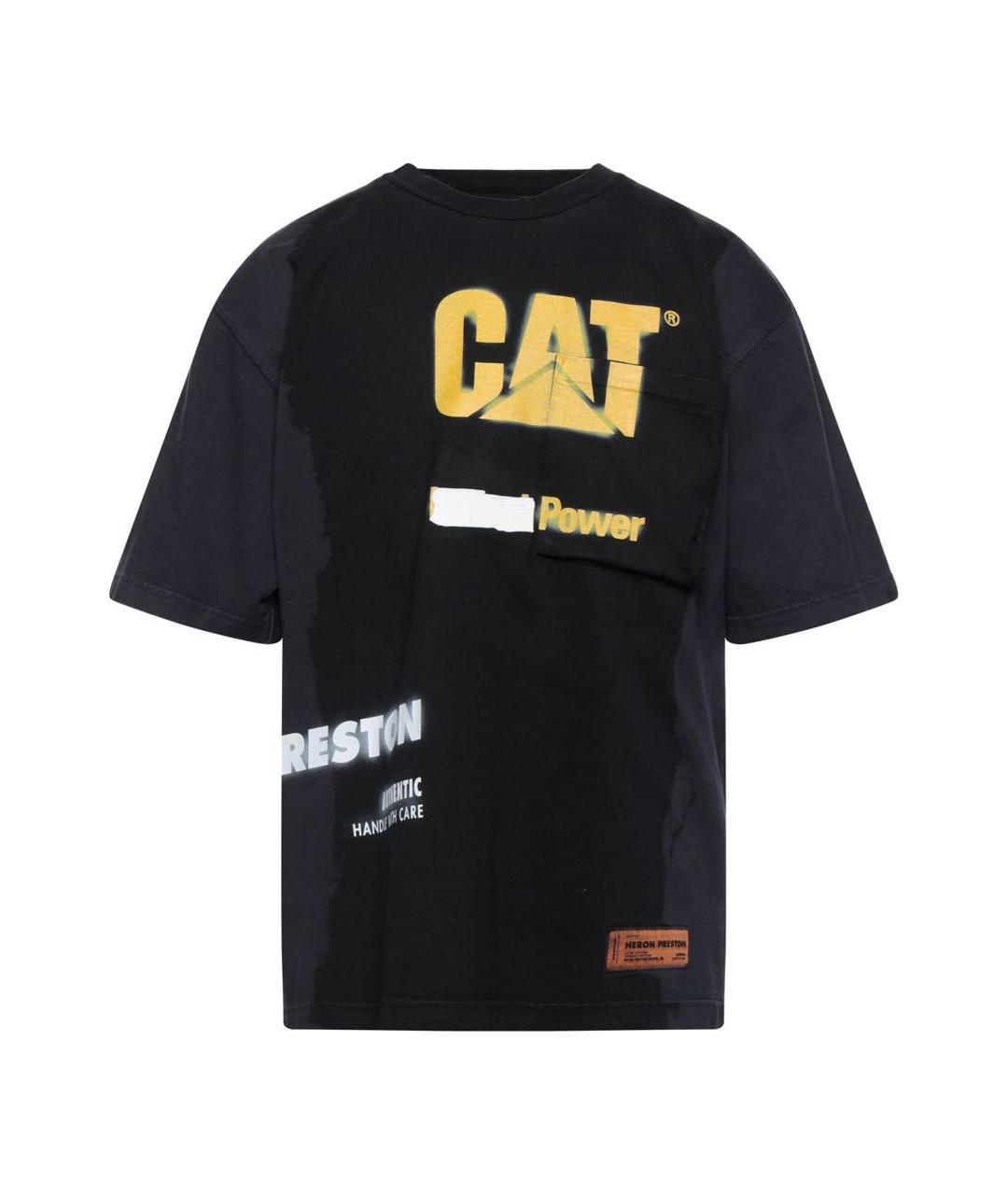 HERON PRESTON Черная хлопковая футболка, фото 1