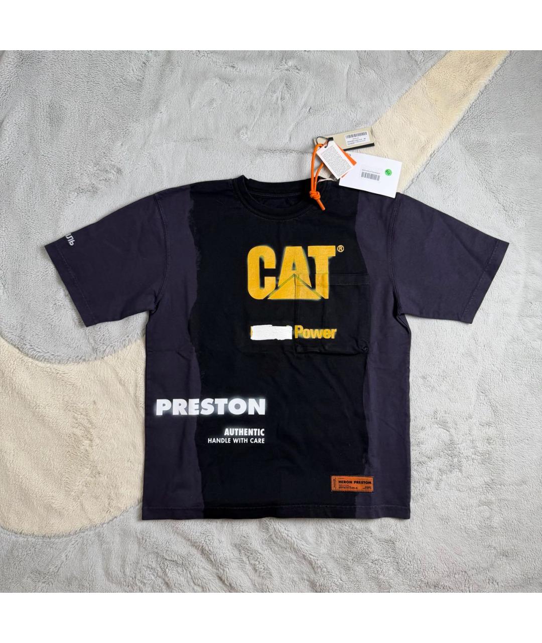 HERON PRESTON Черная хлопковая футболка, фото 2