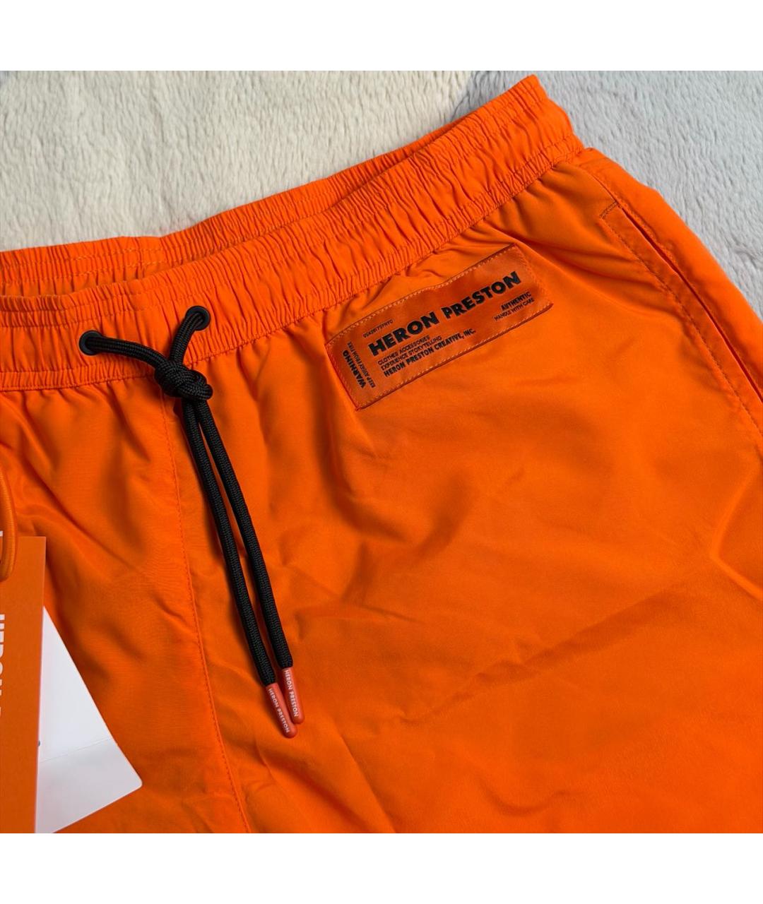 HERON PRESTON Оранжевое полиэстеровые шорты, фото 4