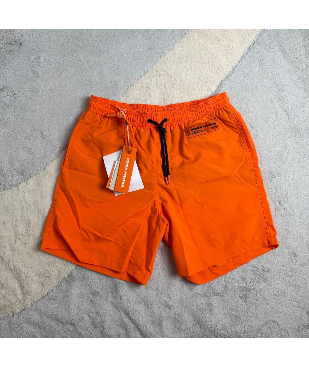 HERON PRESTON Оранжевое полиэстеровые шорты, фото 2