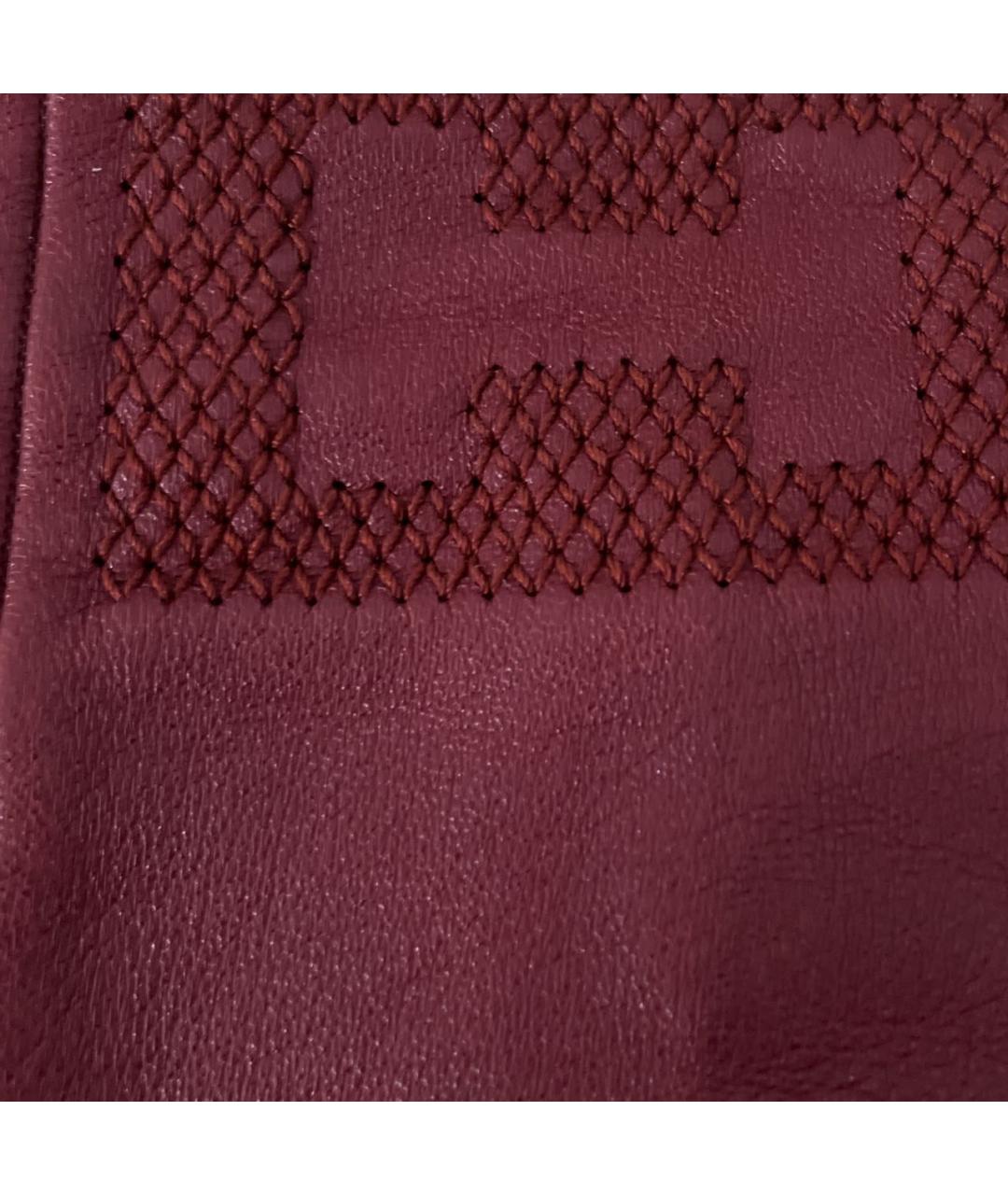 HERMES Красные кожаные перчатки, фото 4