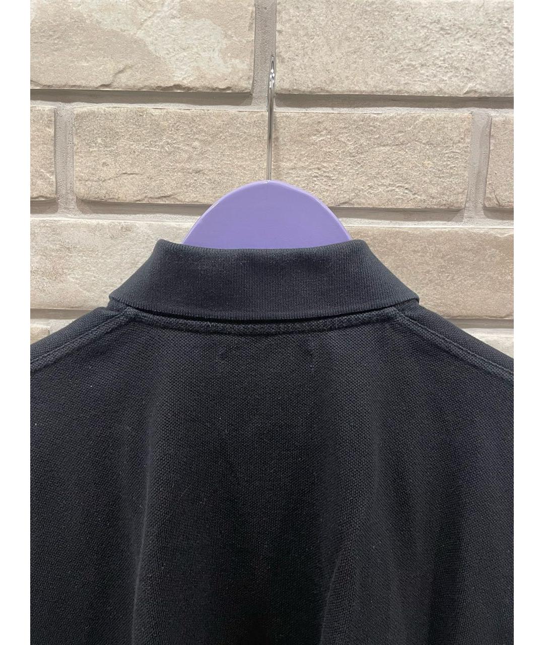 COMME DES GARÇONS Черное хлопковое поло с коротким рукавом, фото 4