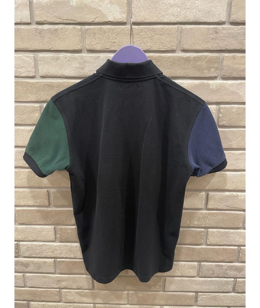 COMME DES GARÇONS Черное хлопковое поло с коротким рукавом, фото 2