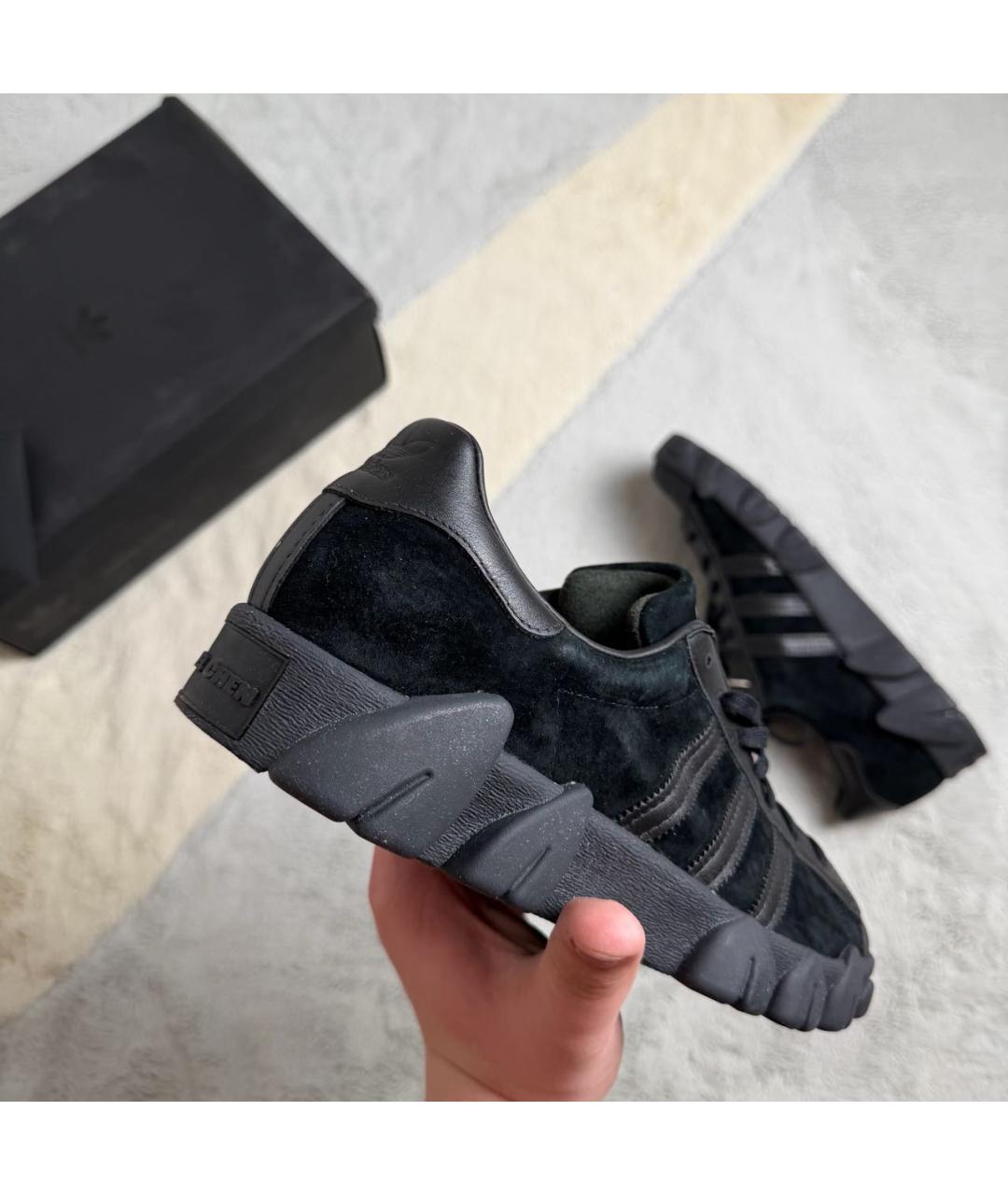 ADIDAS Черные замшевые низкие кроссовки / кеды, фото 2