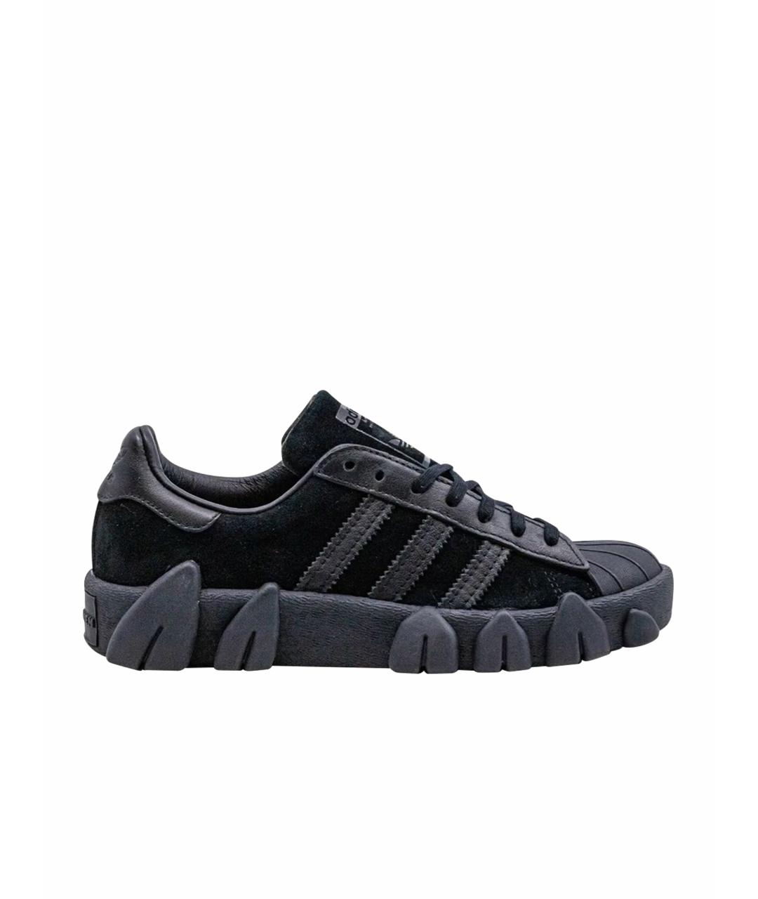 ADIDAS Черные замшевые низкие кроссовки / кеды, фото 1