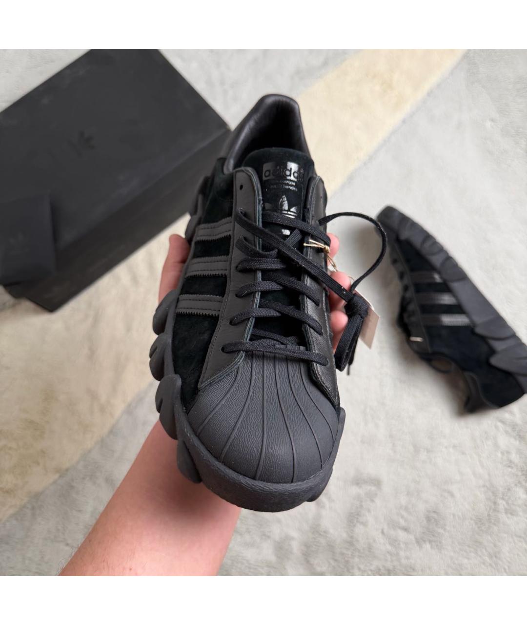 ADIDAS Черные замшевые низкие кроссовки / кеды, фото 3