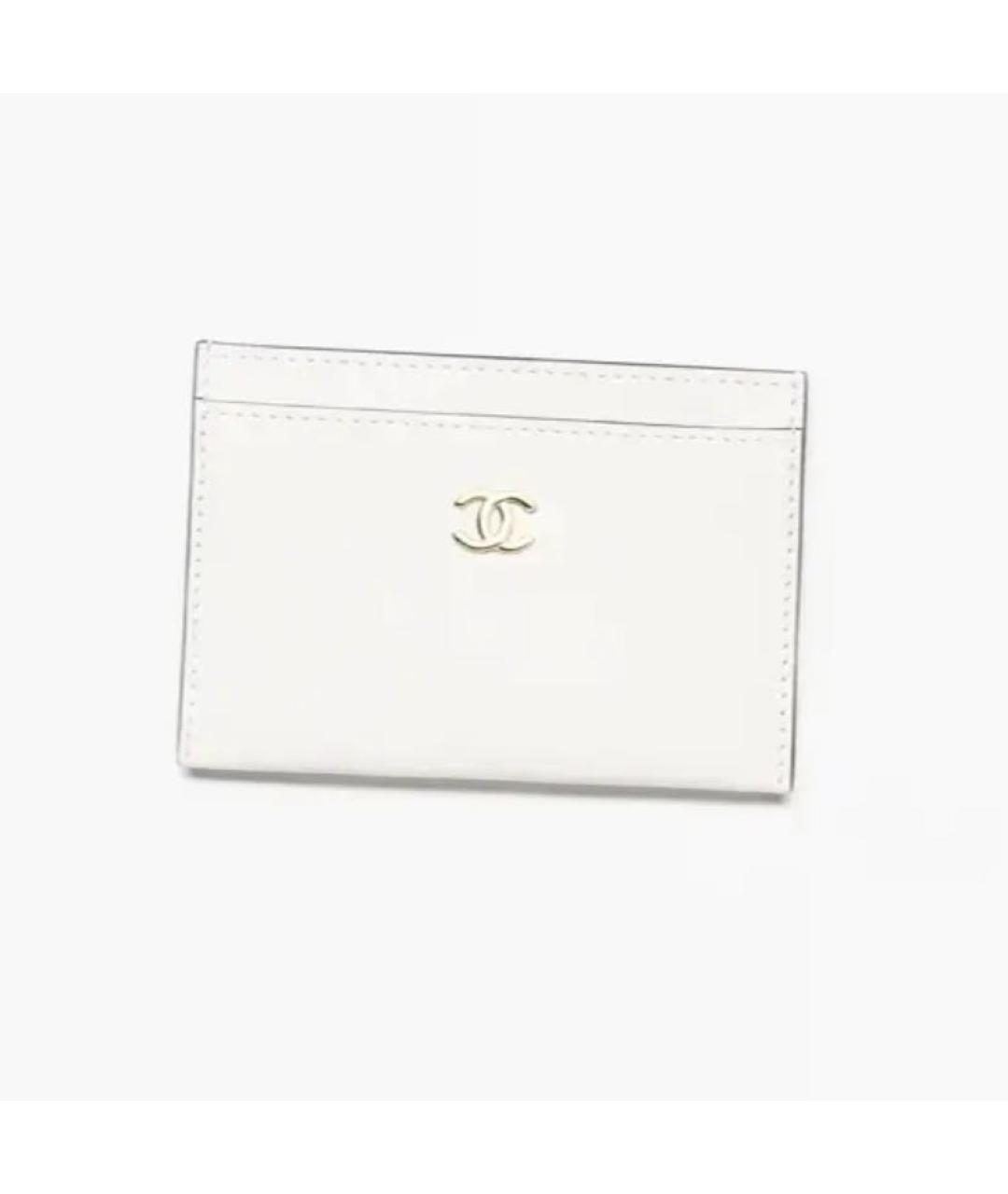 CHANEL Белый кожаный кардхолдер, фото 6