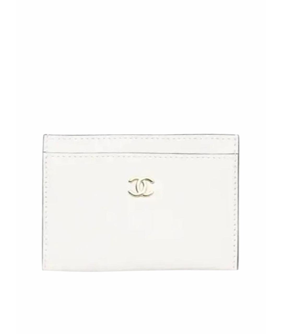 CHANEL Белый кожаный кардхолдер, фото 1