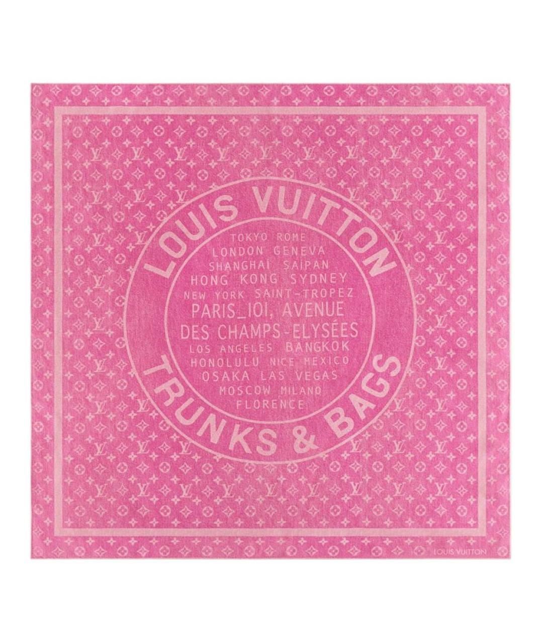 LOUIS VUITTON Фуксия шелковый шарф, фото 1