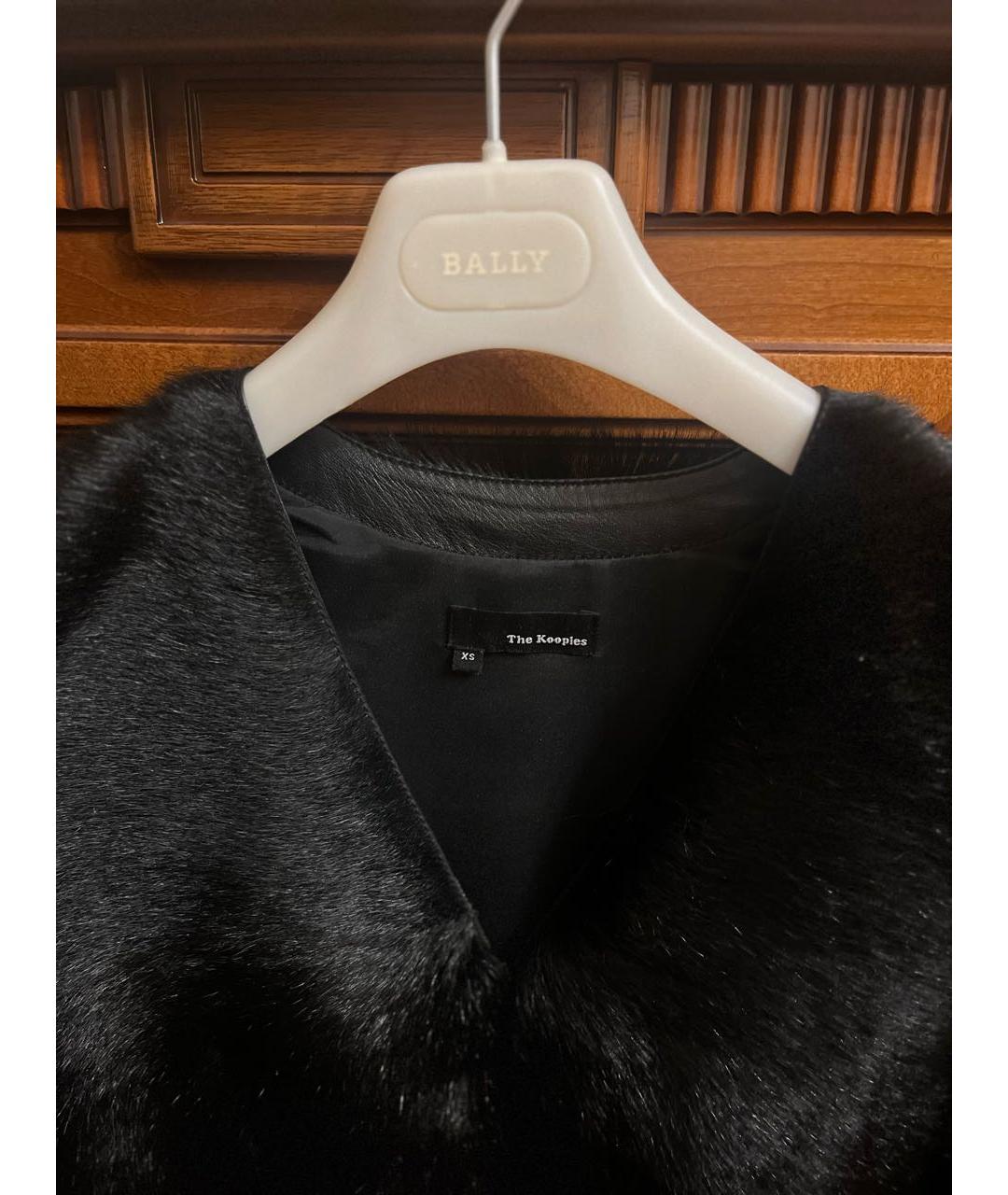 THE KOOPLES Черная меховая шуба, фото 4