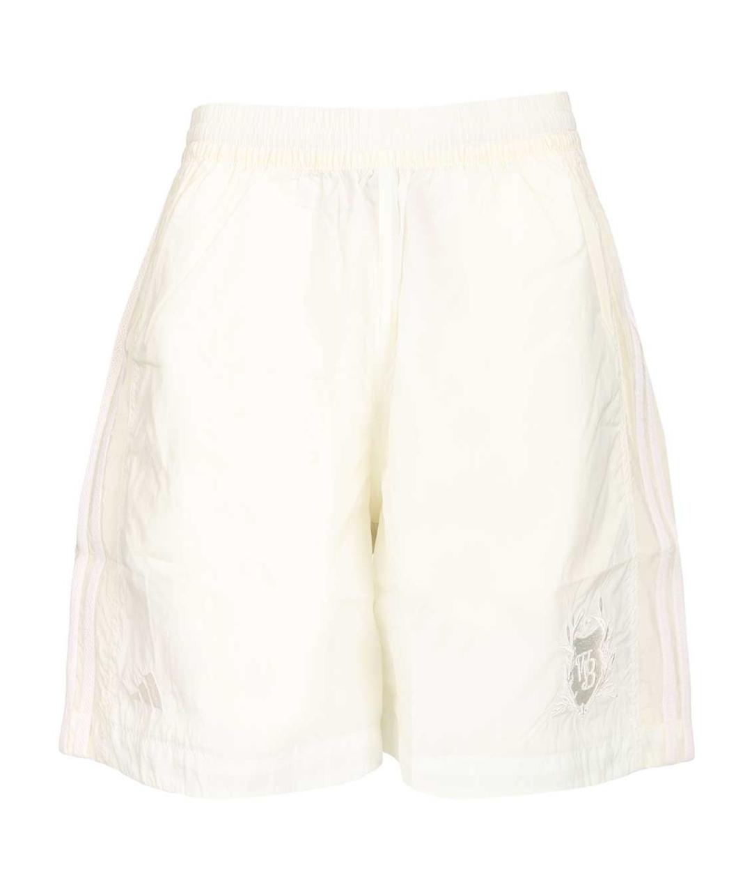 ADIDAS Белые полиамидовые шорты, фото 1