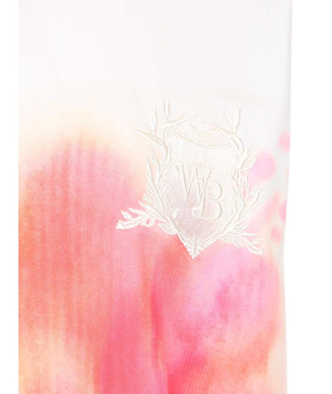 ADIDAS Белая хлопко-полиэстеровая футболка, фото 3