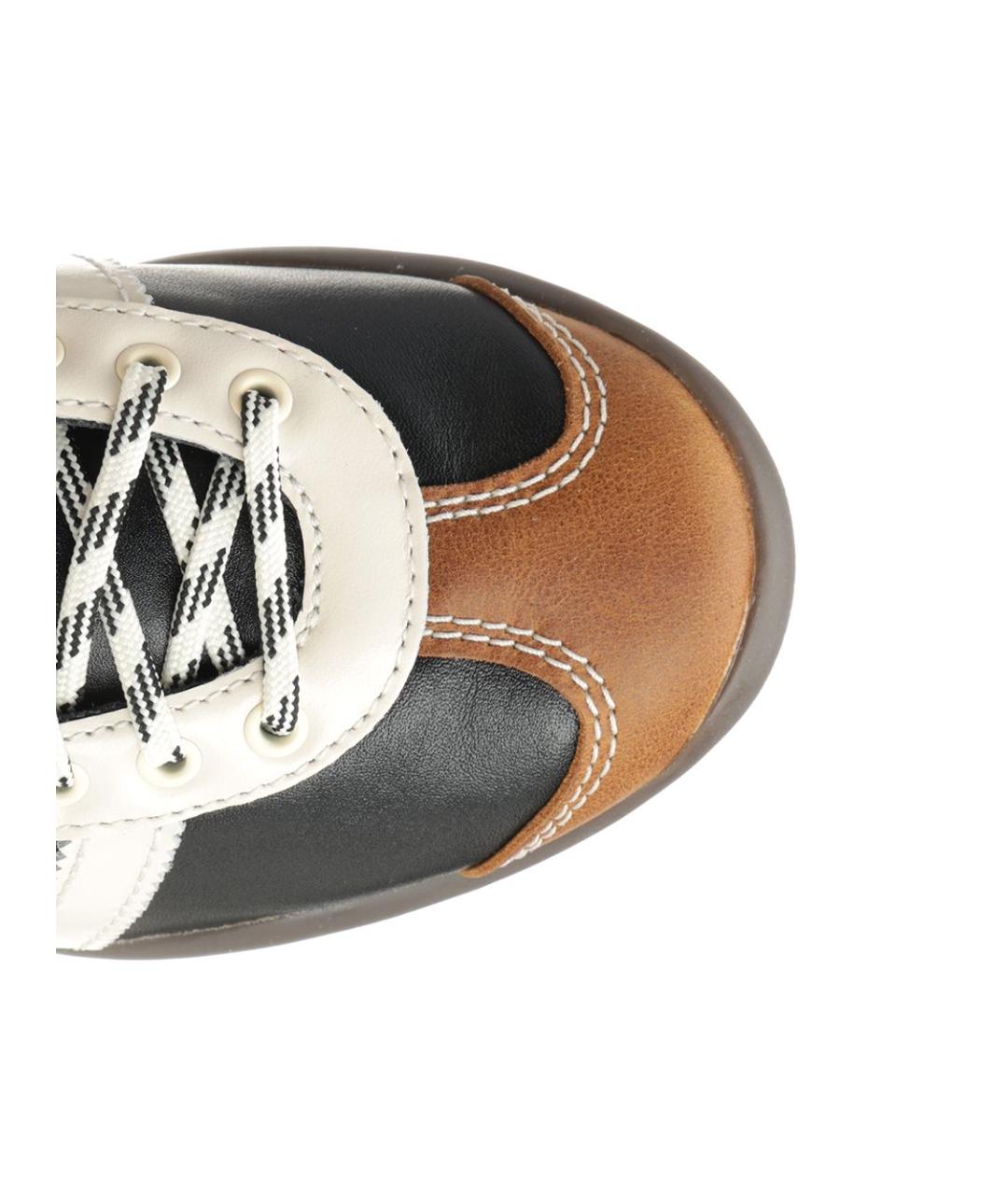 ADIDAS Черные кожаные низкие кроссовки / кеды, фото 4