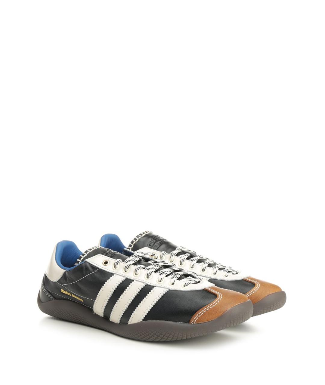 ADIDAS Черные кожаные низкие кроссовки / кеды, фото 2