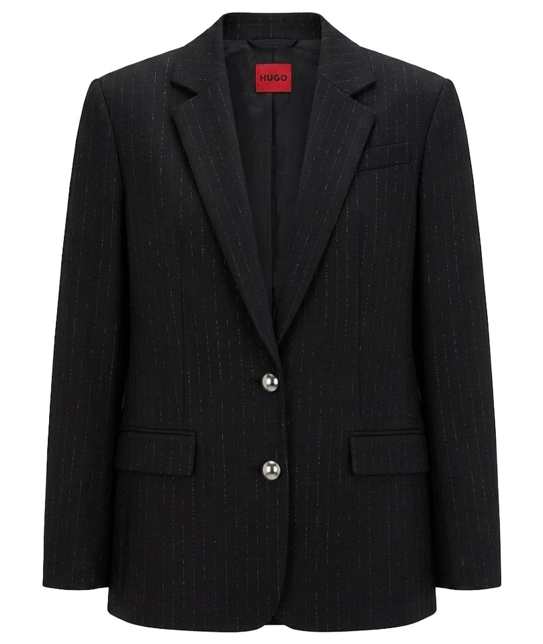 HUGO Черный полиэстеровый костюм с брюками, фото 9