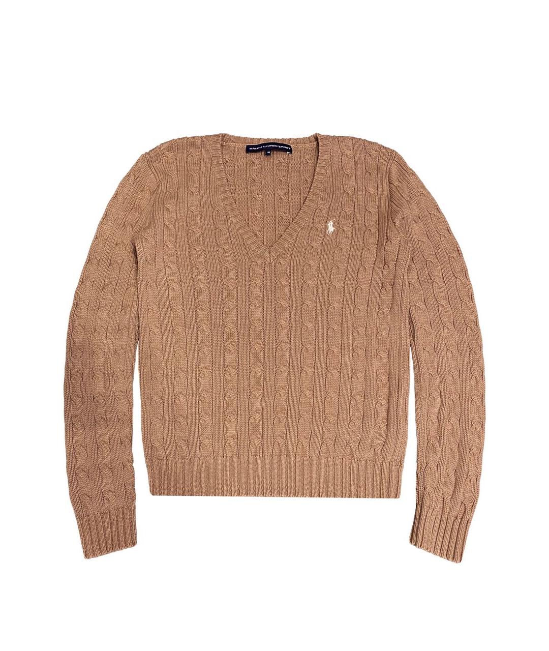 POLO RALPH LAUREN Коричневый хлопковый джемпер / свитер, фото 9