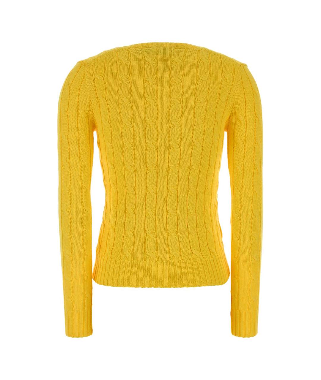 POLO RALPH LAUREN Желтый хлопковый джемпер / свитер, фото 2