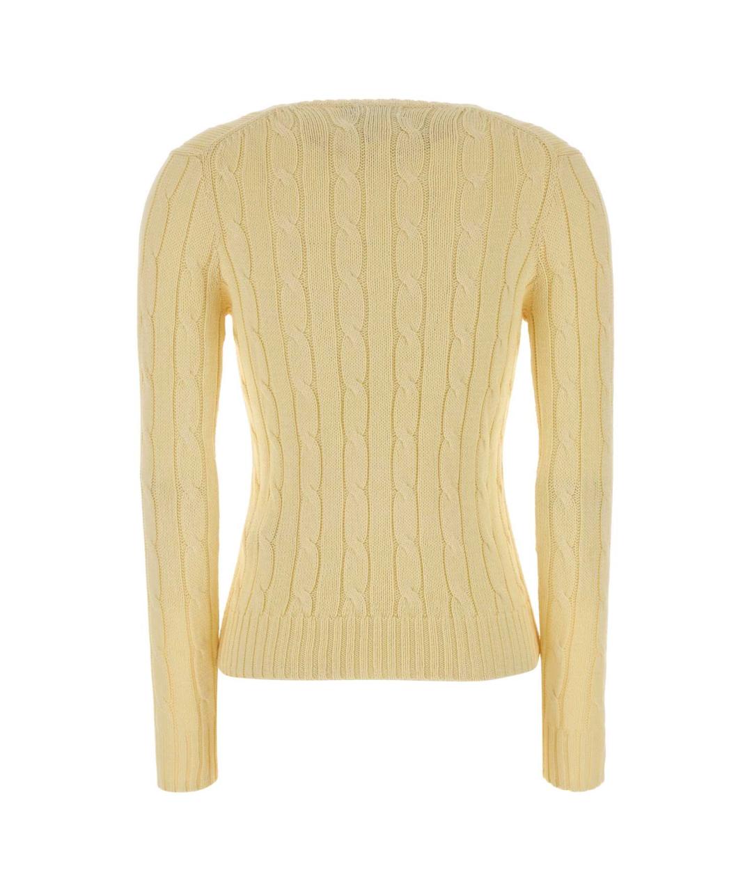 POLO RALPH LAUREN Желтый хлопковый джемпер / свитер, фото 2