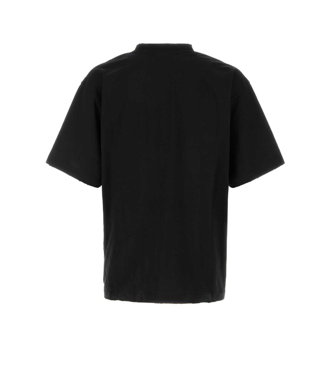 BALENCIAGA Черная хлопковая футболка, фото 2