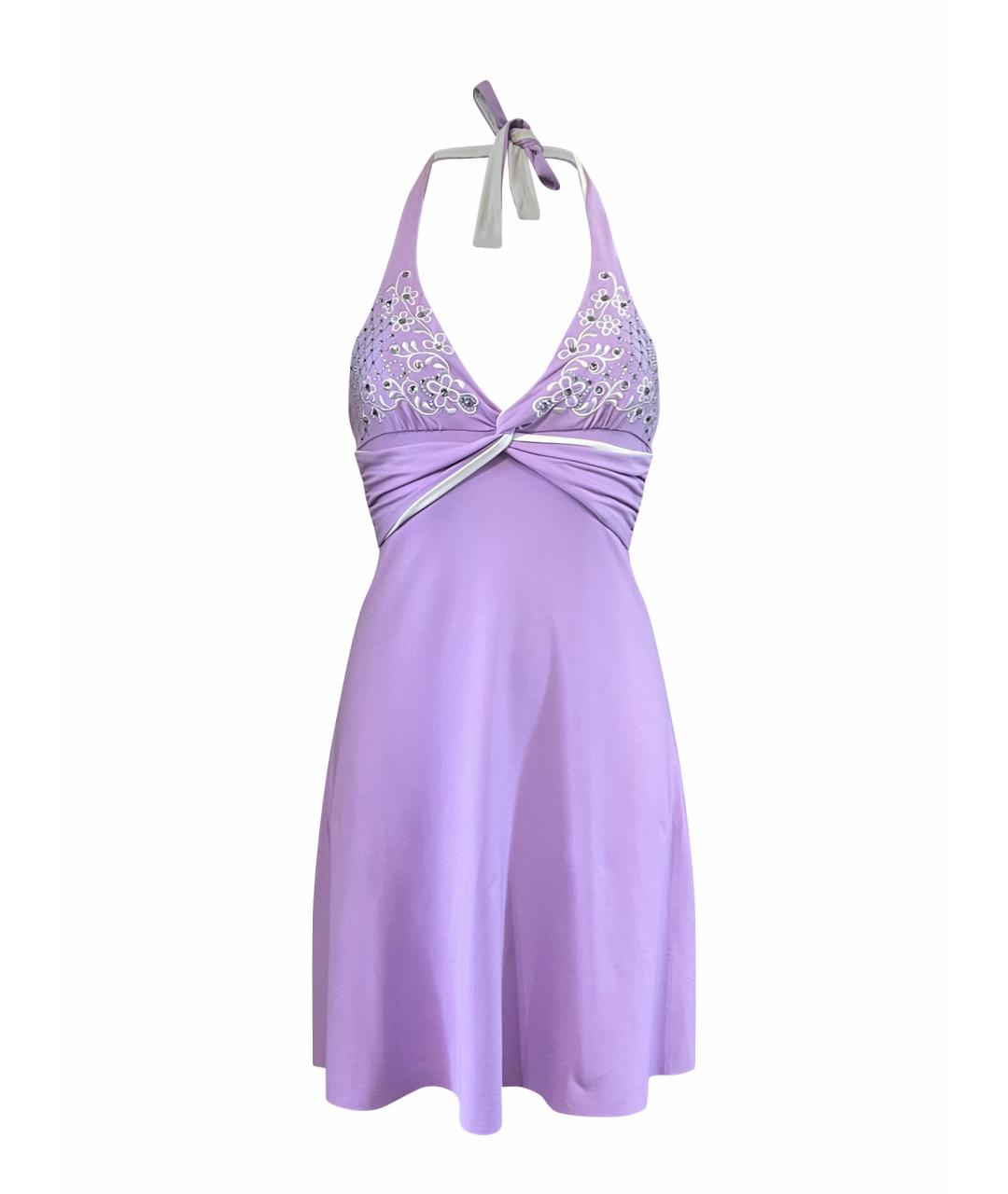 BLUMARINE Фиолетовое коктейльное платье, фото 1