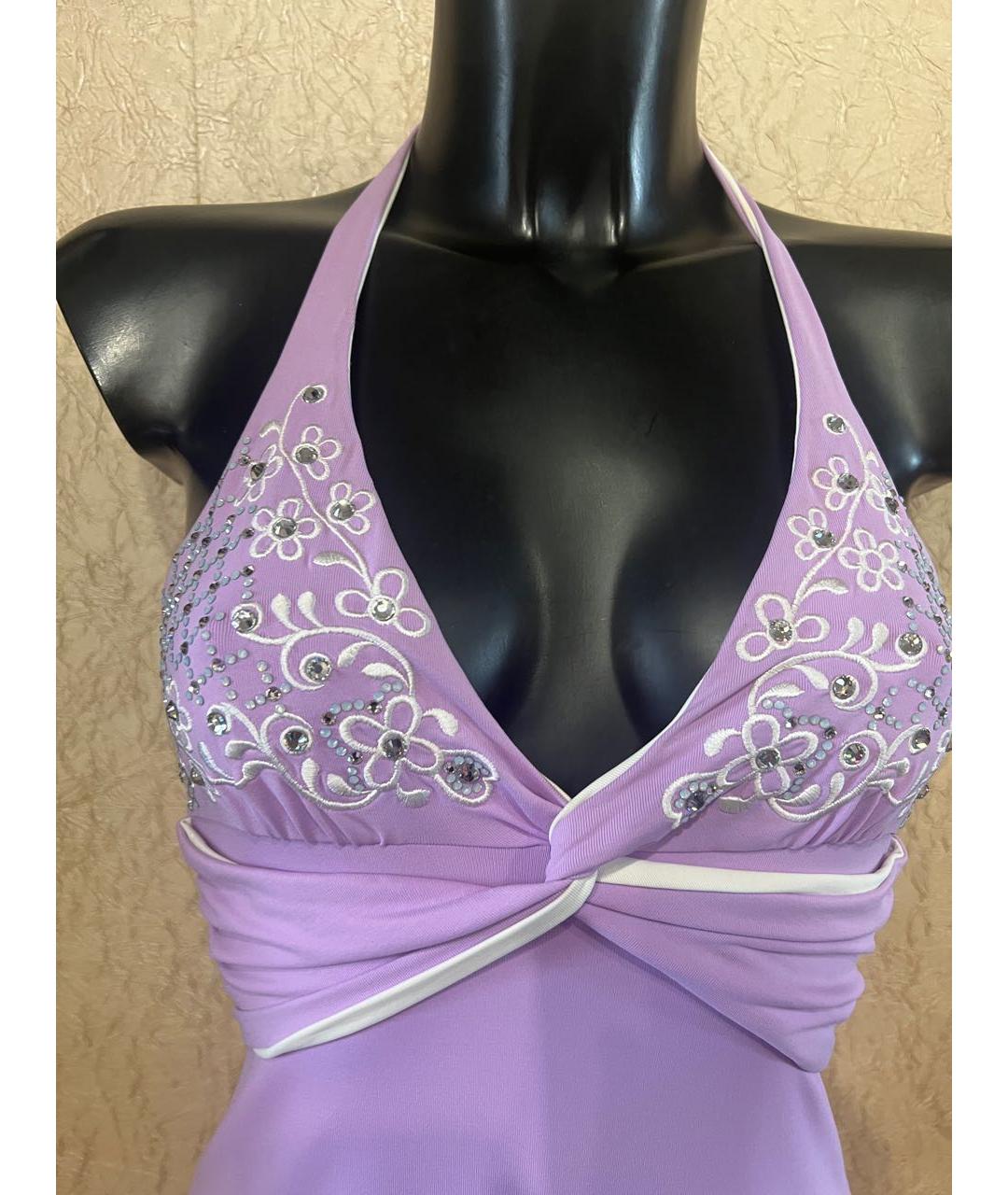 BLUMARINE Фиолетовое коктейльное платье, фото 4