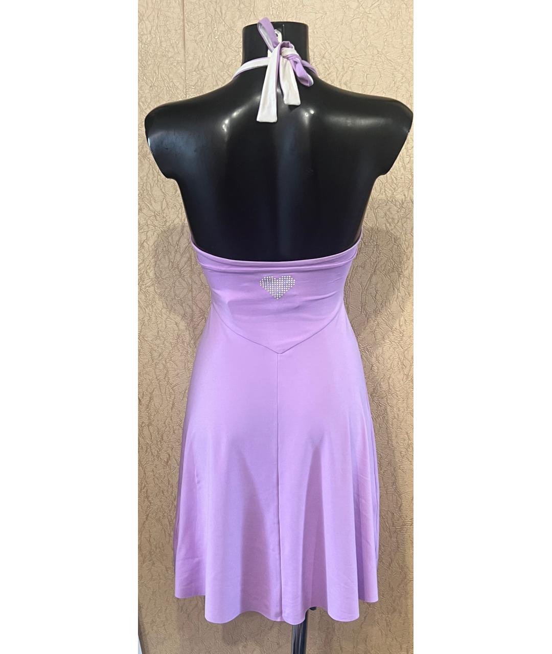 BLUMARINE Фиолетовое коктейльное платье, фото 6