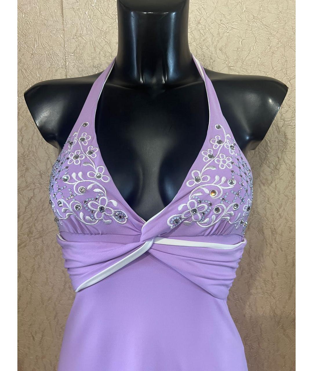 BLUMARINE Фиолетовое коктейльное платье, фото 2