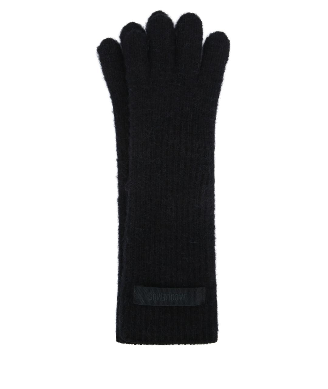 JACQUEMUS Черные шерстяные перчатки, фото 1