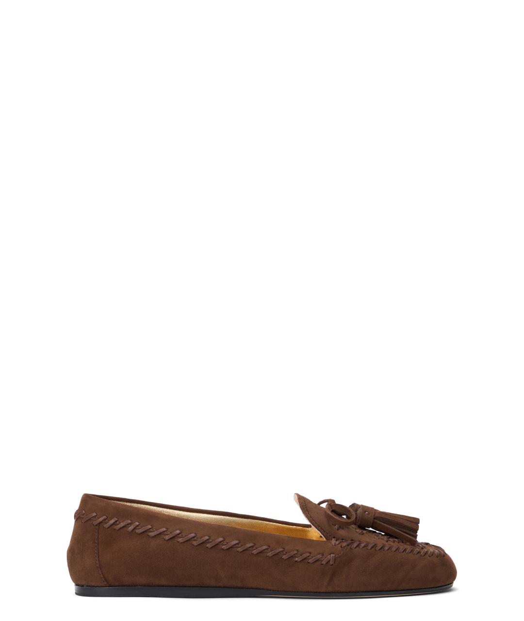 PRADA Коричневые замшевые лоферы, фото 1