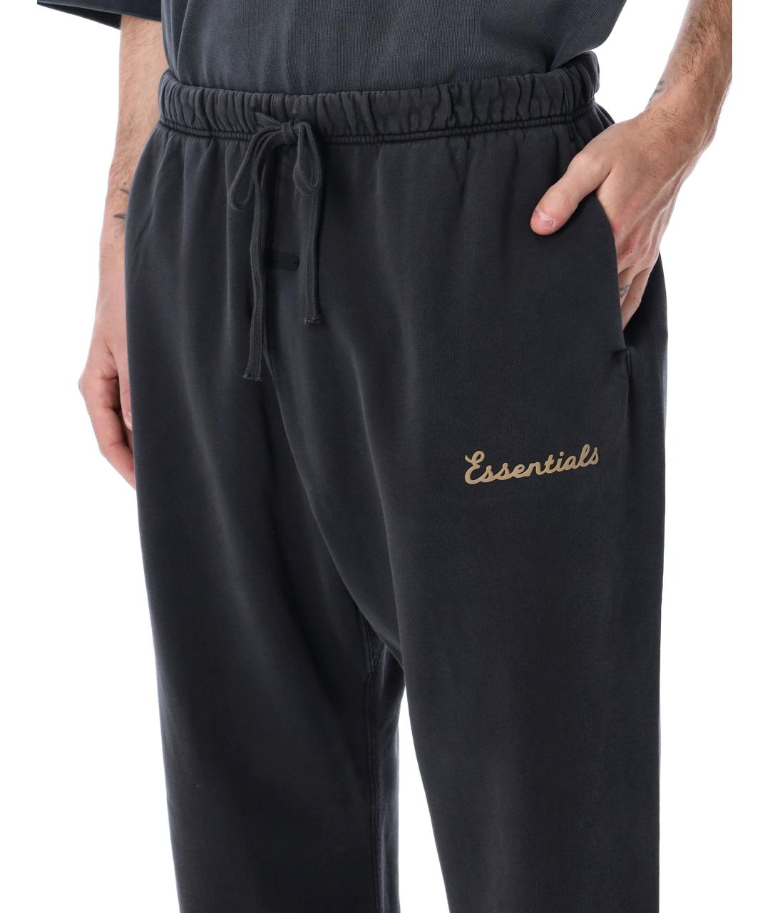 FEAR OF GOD ESSENTIALS Черные хлопковые повседневные брюки, фото 5