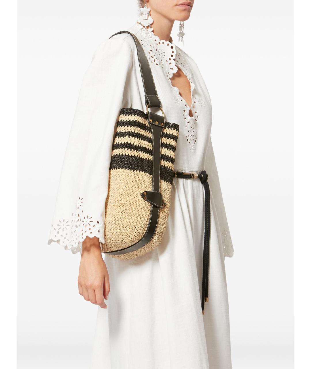 ISABEL MARANT Черная пелетеная сумка через плечо, фото 3