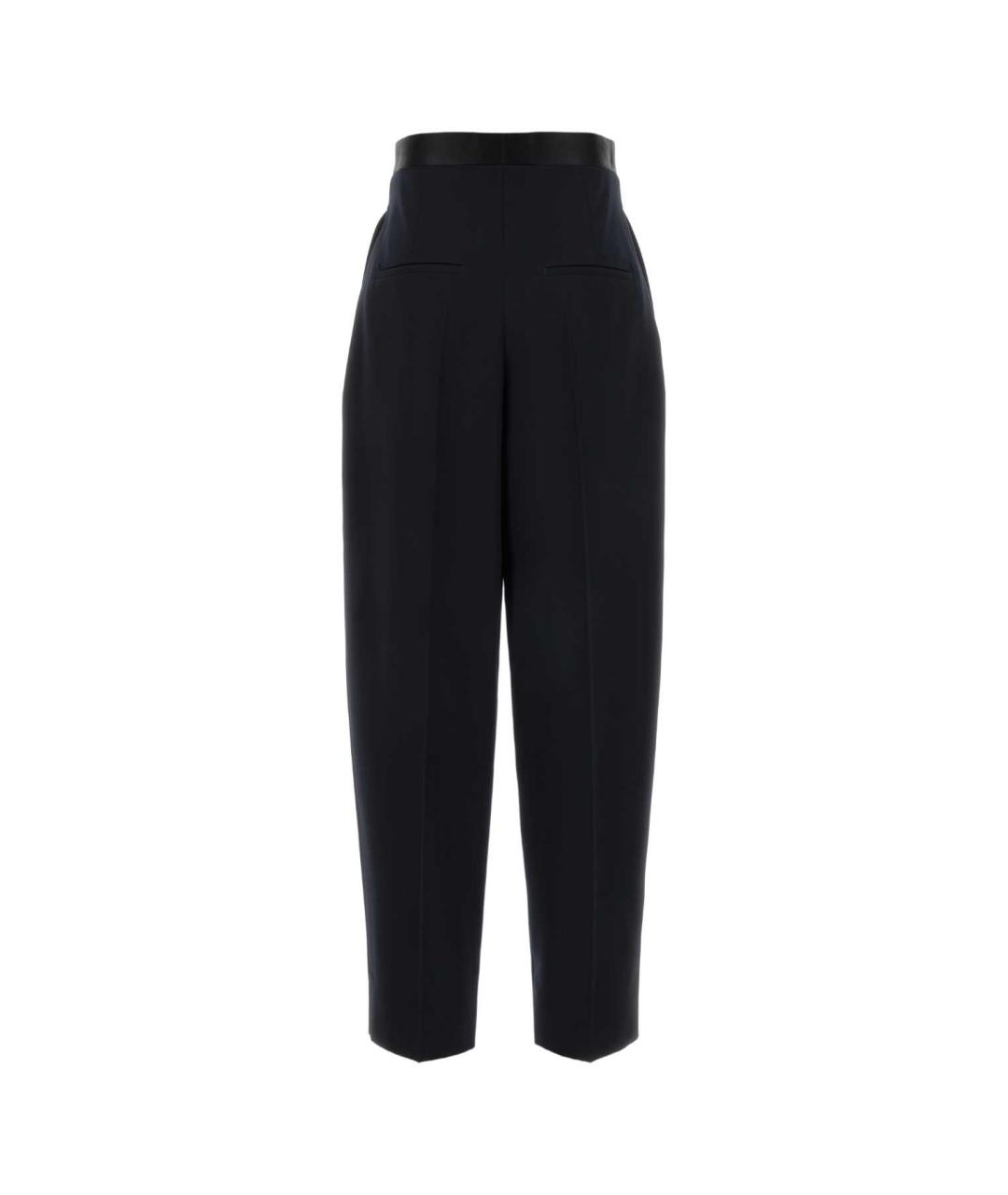 BOTTEGA VENETA Синие шерстяные прямые брюки, фото 2