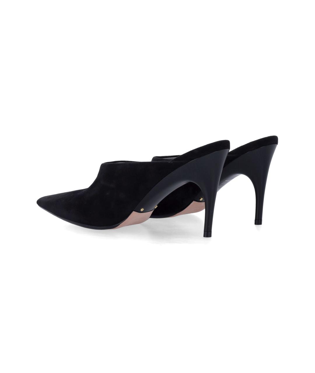 BALENCIAGA Черные кожаные мюли, фото 3