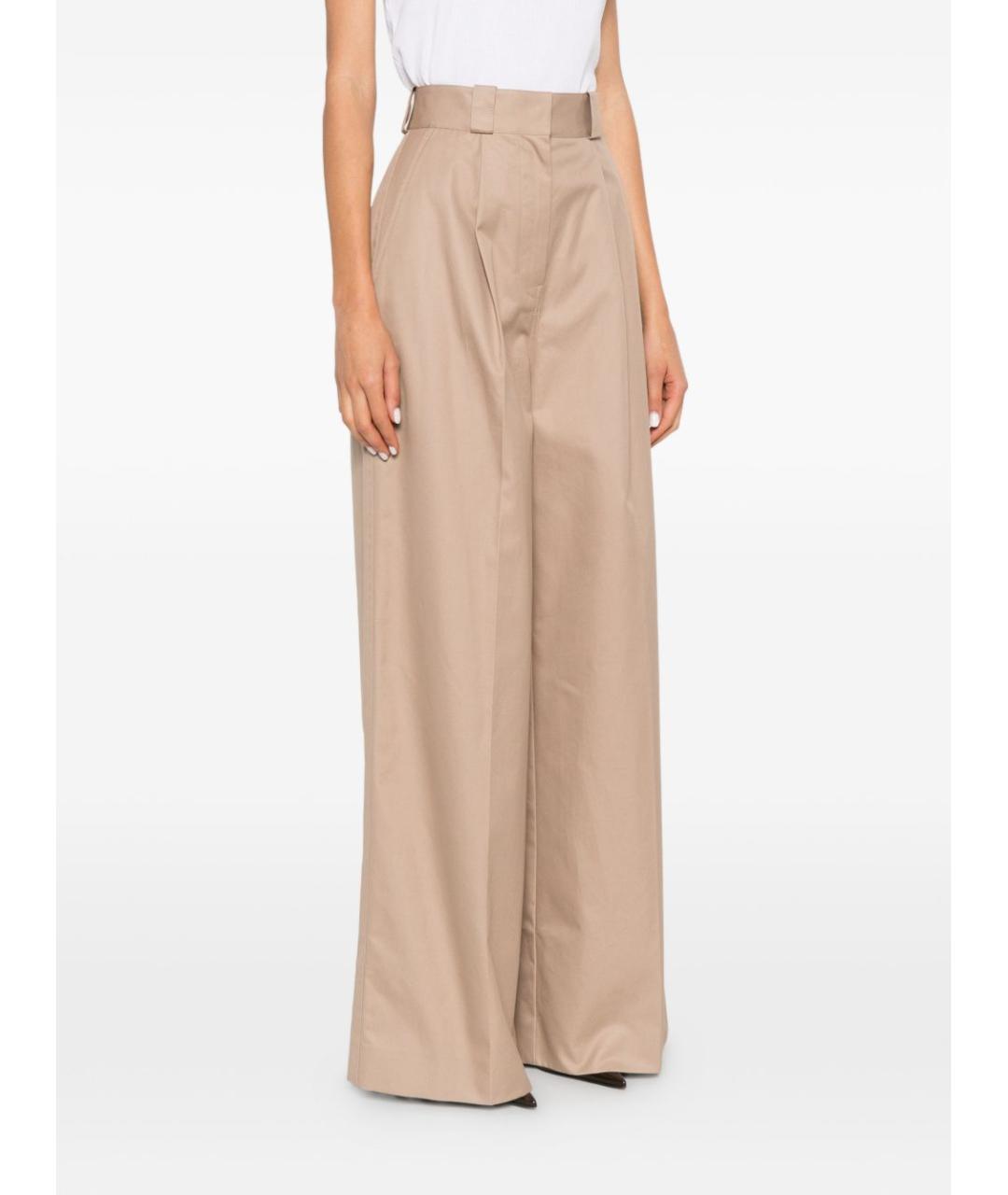 BALENCIAGA Бежевые хлопковые прямые брюки, фото 5