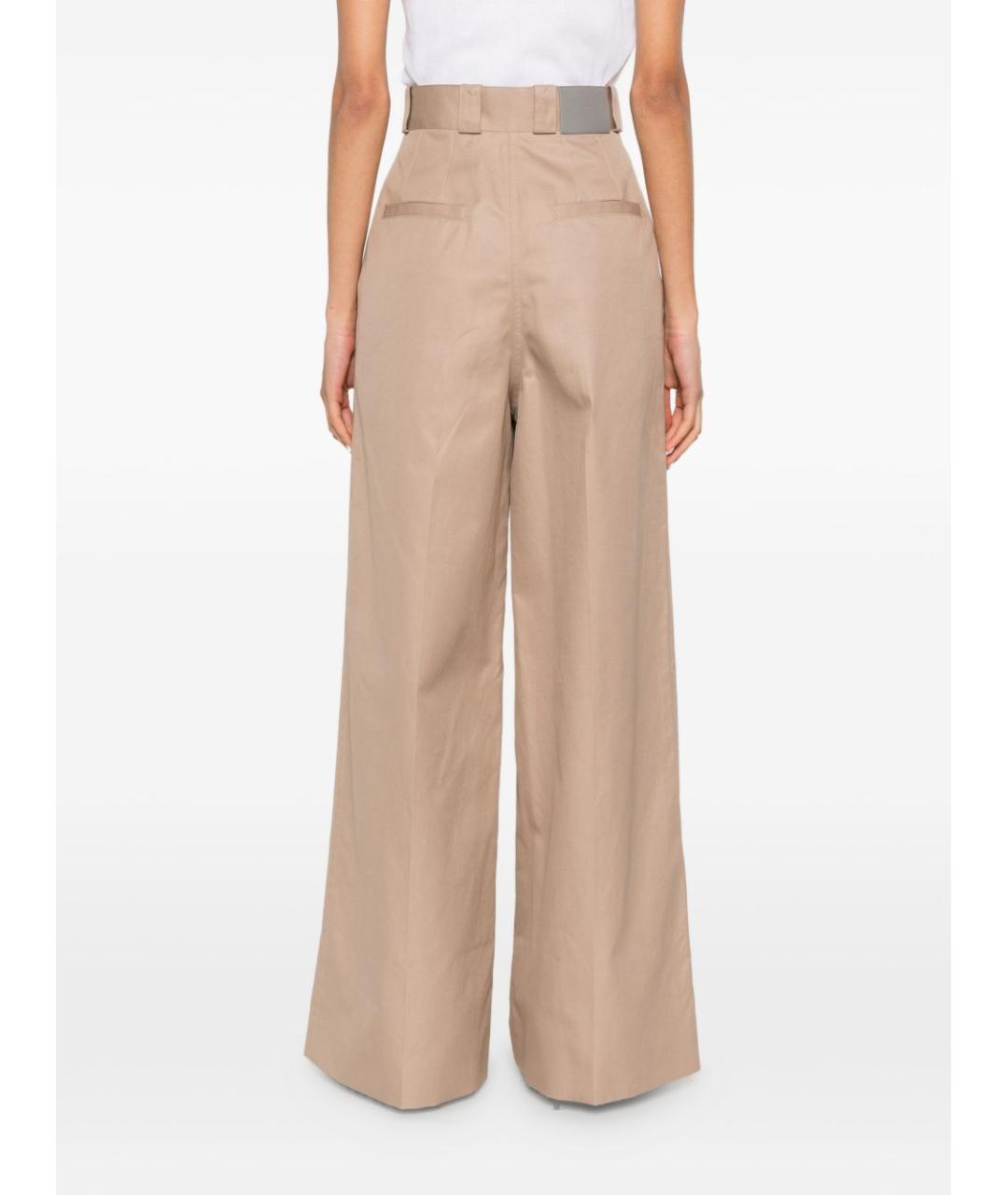 BALENCIAGA Бежевые хлопковые прямые брюки, фото 3