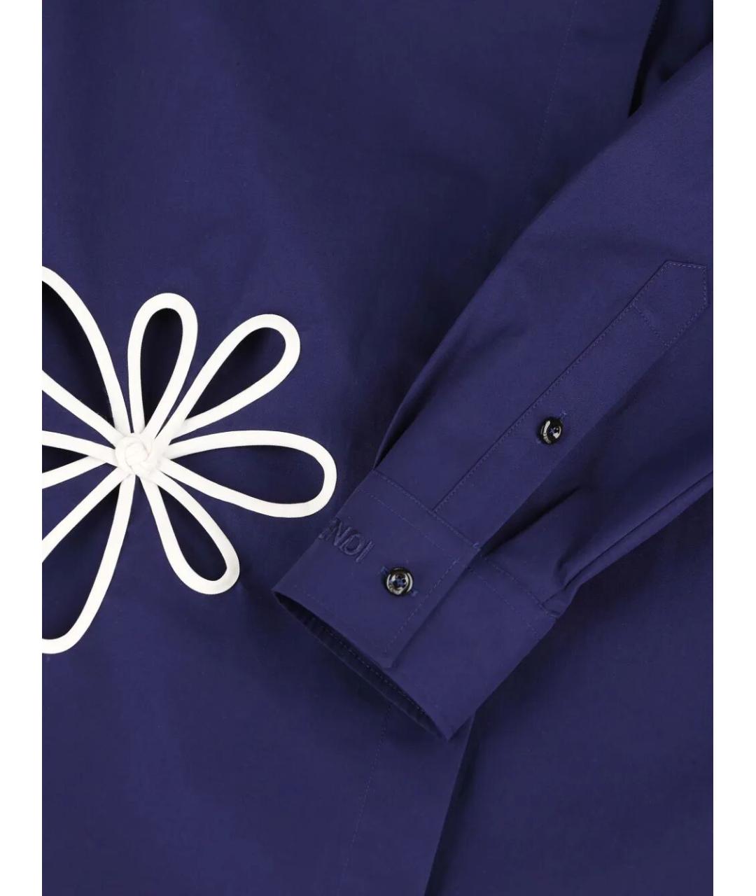 FENDI Синяя хлопковая рубашка, фото 3