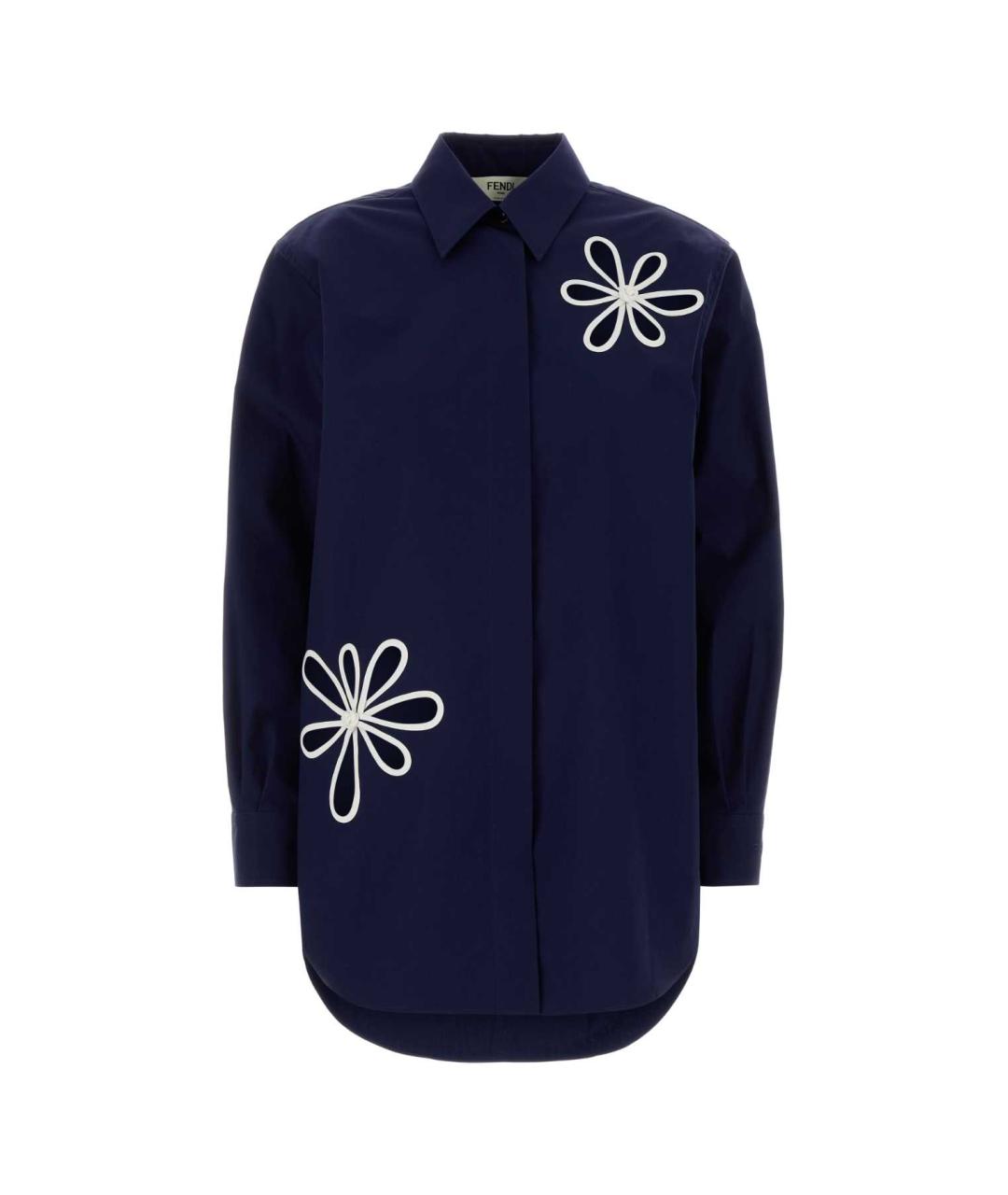 FENDI Синяя хлопковая рубашка, фото 1