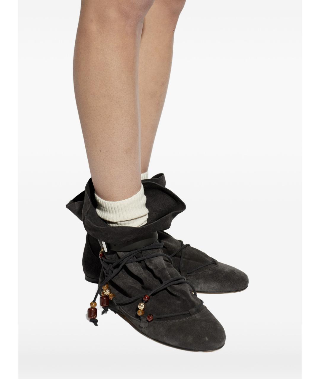 ISABEL MARANT Черные замшевые ботинки, фото 3