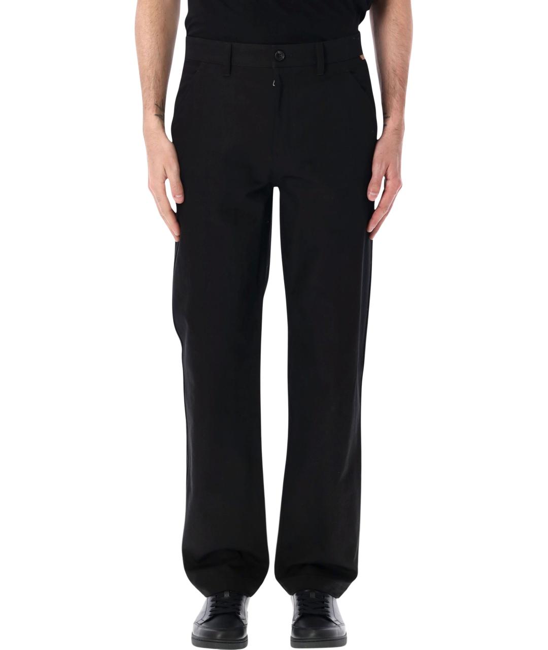 BURBERRY Черные хлопковые повседневные брюки, фото 2