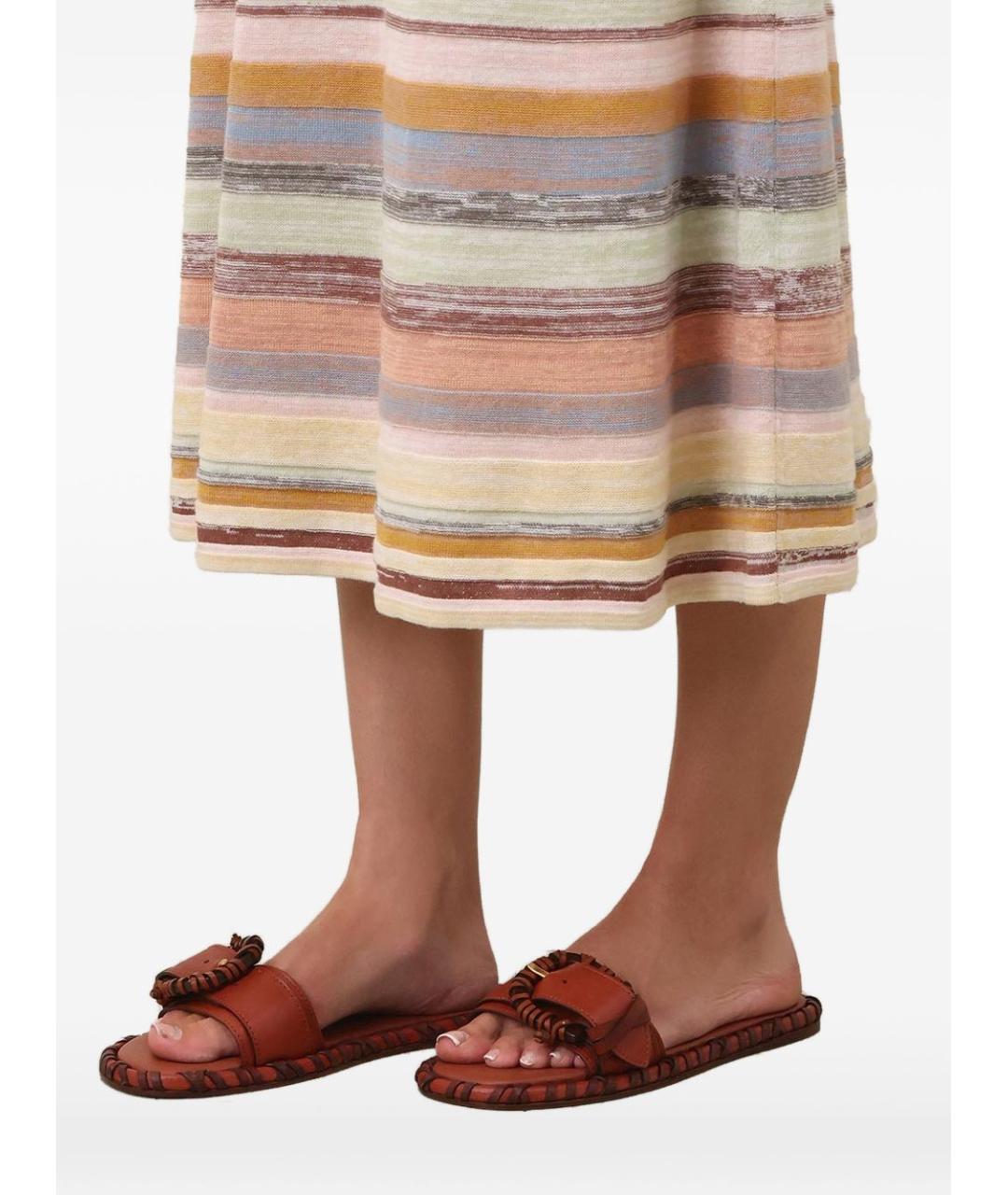 ZIMMERMANN Коричневые кожаные сандалии, фото 3