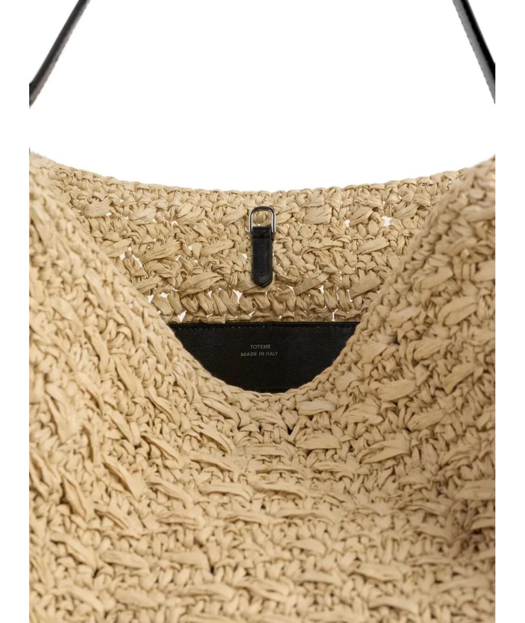 TOTEME Бежевая пелетеная сумка тоут, фото 3