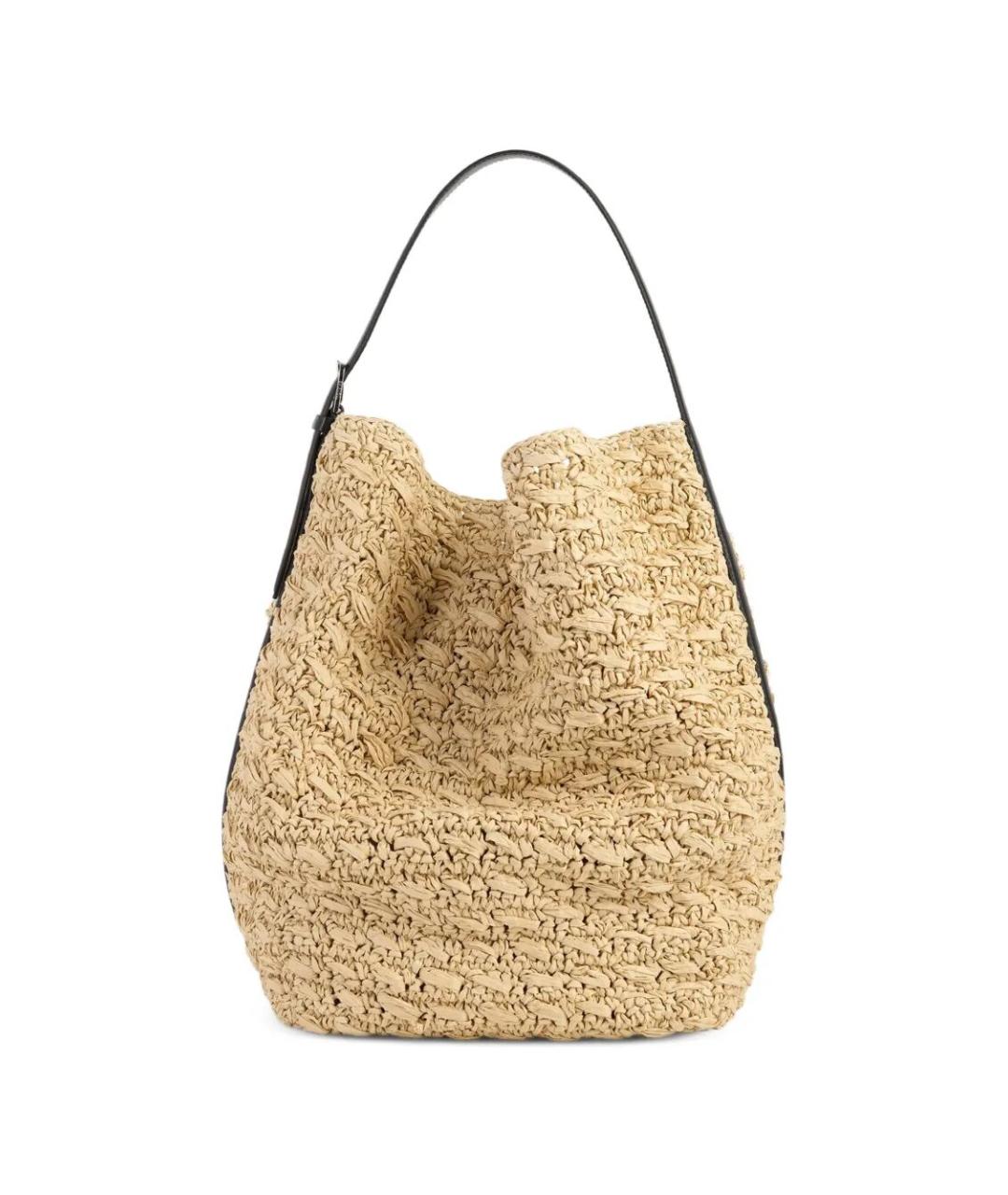 TOTEME Бежевая пелетеная сумка тоут, фото 1