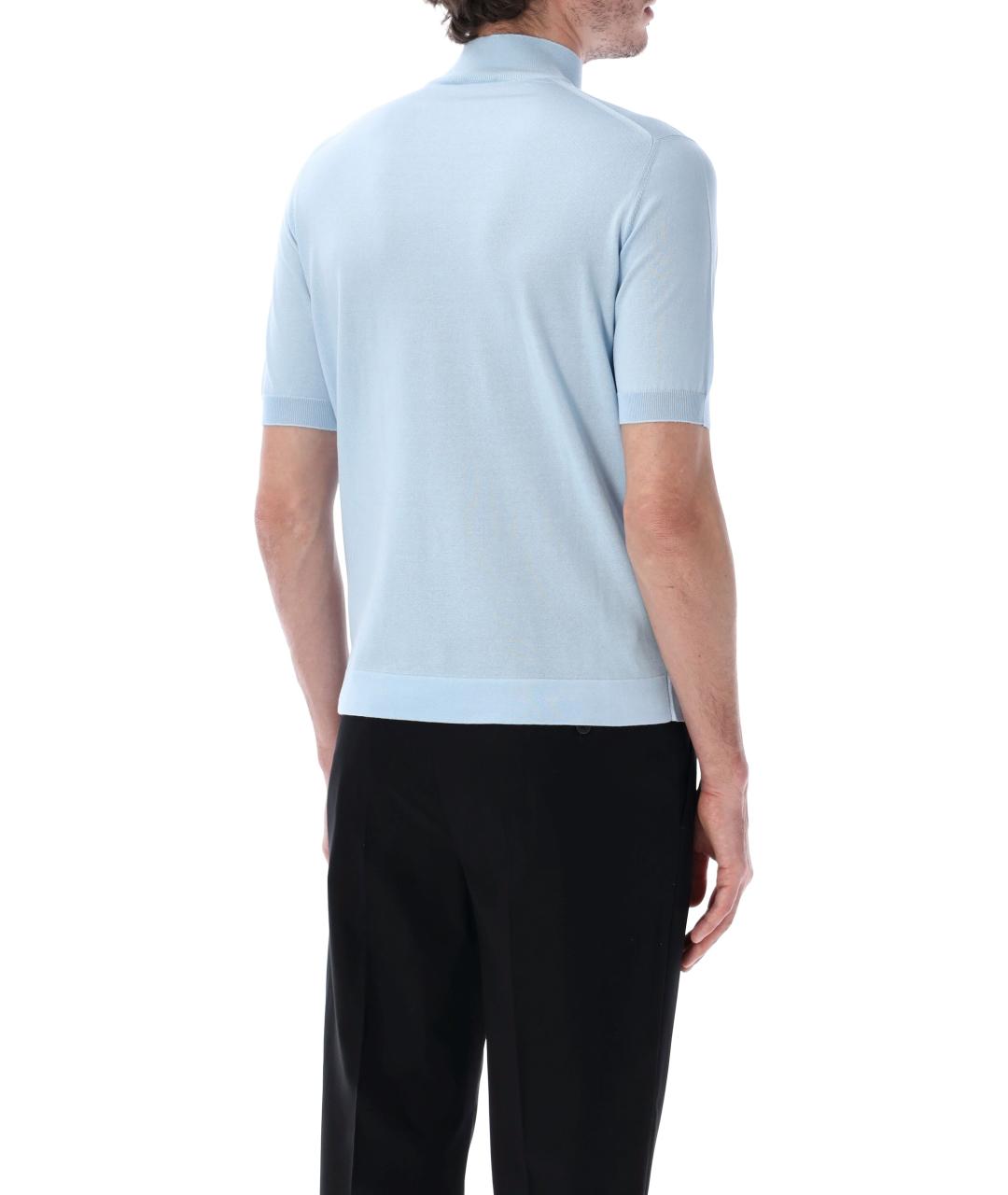 PRADA Голубой хлопковый джемпер / свитер, фото 2